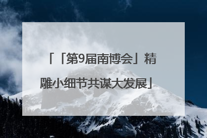 「第9届南博会」精雕小细节共谋大发展