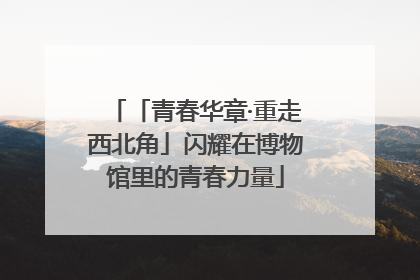 「青春华章·重走西北角」闪耀在博物馆里的青春力量