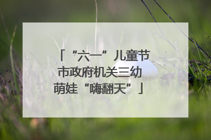 “六一”儿童节 市政府机关三幼萌娃“嗨翻天”