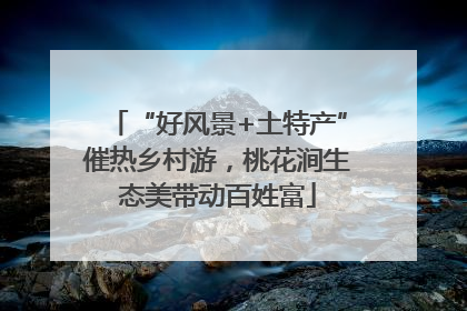 “好风景+土特产”催热乡村游，桃花涧生态美带动百姓富