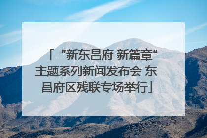 “新东昌府 新篇章”主题系列新闻发布会 东昌府区残联专场举行