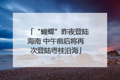 “蝴蝶”昨夜登陆海南 中午前后将再次登陆粤桂沿海