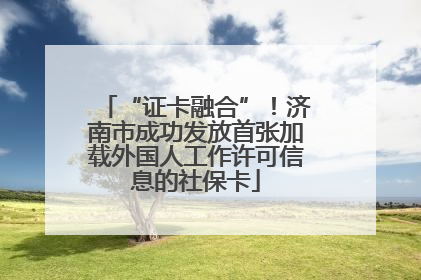 “证卡融合”！济南市成功发放首张加载外国人工作许可信息的社保卡