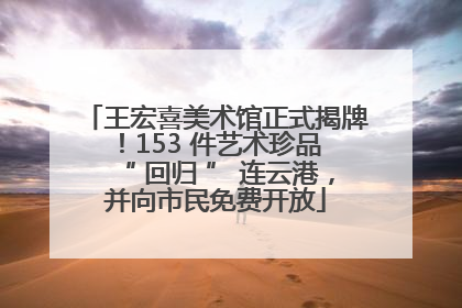 王宏喜美术馆正式揭牌！153 件艺术珍品 “ 回归 ” 连云港，并向市民免费开放
