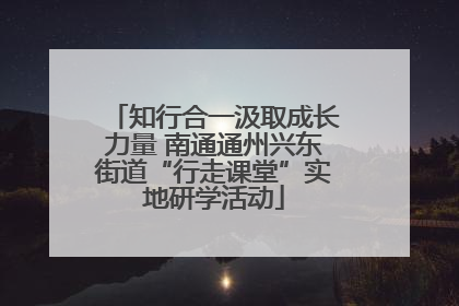 知行合一汲取成长力量 南通通州兴东街道“行走课堂”实地研学活动