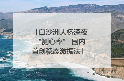 白沙洲大桥深夜“测心率” 国内首创稳态激振法