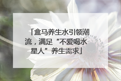 盒马养生水引领潮流，满足“不爱喝水星人”养生需求