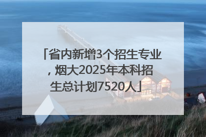 省内新增3个招生专业，烟大2025年本科招生总计划7520人