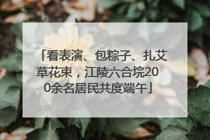 看表演、包粽子、扎艾草花束，江陵六合垸200余名居民共度端午