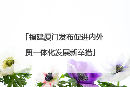 福建厦门发布促进内外贸一体化发展新举措
