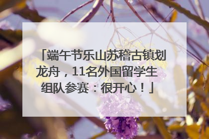 端午节乐山苏稽古镇划龙舟，11名外国留学生组队参赛：很开心！