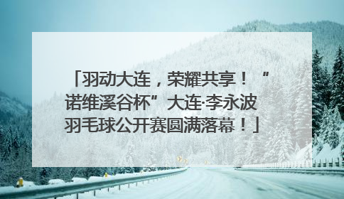 羽动大连，荣耀共享！“诺维溪谷杯”大连·李永波羽毛球公开赛圆满落幕！