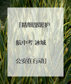 精细部署护航中考 冰城公安在行动