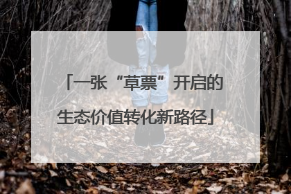 一张“草票”开启的生态价值转化新路径