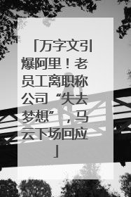 万字文引爆阿里！老员工离职称公司“失去梦想”，马云下场回应