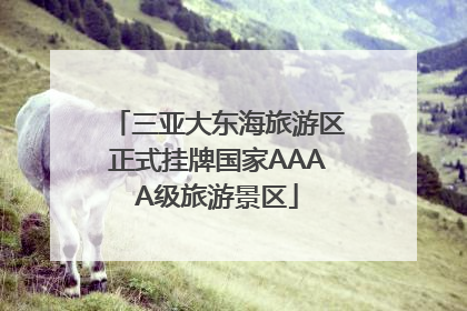 三亚大东海旅游区正式挂牌国家AAAA级旅游景区