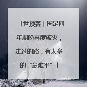 世预赛｜国足四年期盼再度破灭，走过的路，有太多的“意难平”