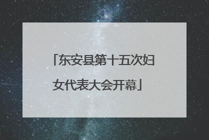 东安县第十五次妇女代表大会开幕