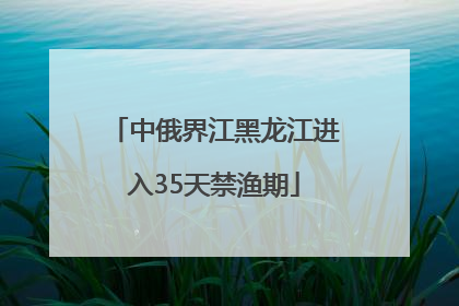 中俄界江黑龙江进入35天禁渔期