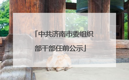 中共济南市委组织部干部任前公示