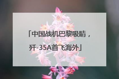 中国战机巴黎吸睛，歼-35A首飞海外