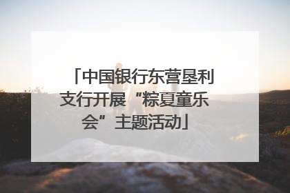 中国银行东营垦利支行开展“粽夏童乐会”主题活动
