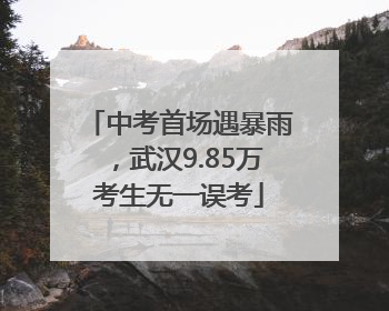 中考首场遇暴雨，武汉9.85万考生无一误考