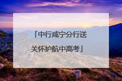 中行咸宁分行送关怀护航中高考