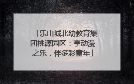 乐山城北幼教育集团桃源园区：享动漫之乐，伴多彩童年