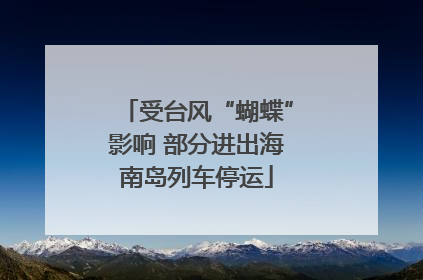 受台风“蝴蝶”影响 部分进出海南岛列车停运