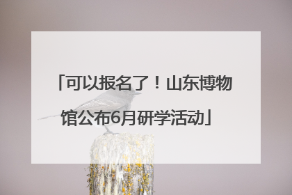 可以报名了！山东博物馆公布6月研学活动