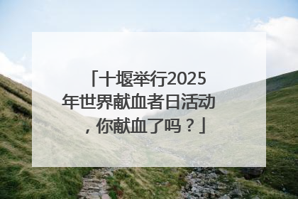 十堰举行2025年世界献血者日活动，你献血了吗？