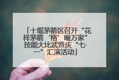 十堰茅箭区召开“花样茅箭‘格’暖万家”技能大比武暨庆“七·一”汇演活动