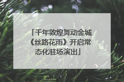 千年敦煌舞动金城《丝路花雨》开启常态化驻场演出