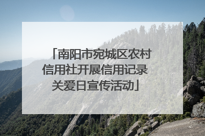 南阳市宛城区农村信用社开展信用记录关爱日宣传活动