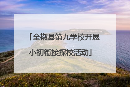 全椒县第九学校开展小初衔接探校活动
