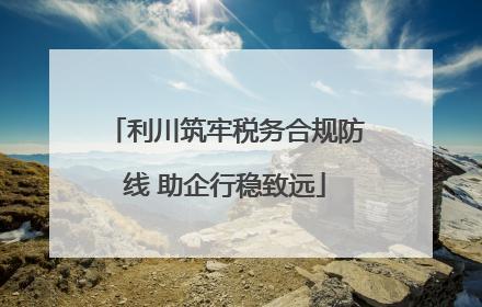 利川筑牢税务合规防线 助企行稳致远