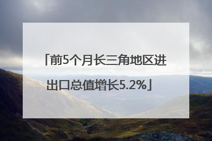 前5个月长三角地区进出口总值增长5.2%