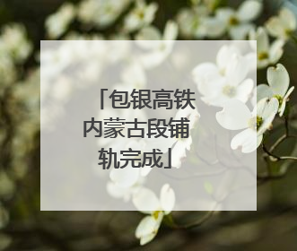 包银高铁内蒙古段铺轨完成