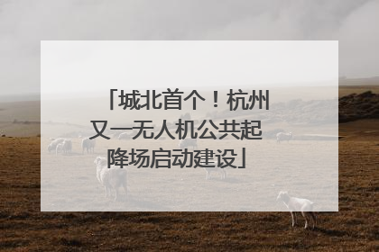 城北首个！杭州又一无人机公共起降场启动建设