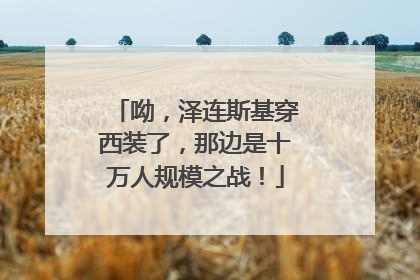 呦，泽连斯基穿西装了，那边是十万人规模之战！