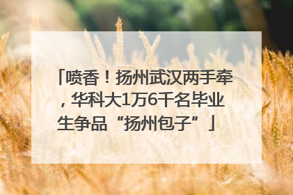 喷香！扬州武汉两手牵，华科大1万6千名毕业生争品“扬州包子”