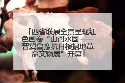 四省联展全景呈现红色画卷“山河永固——晋冀鲁豫抗日根据地革命文物展”开幕