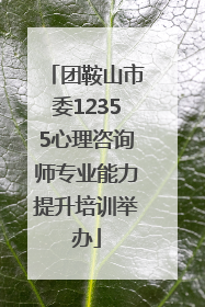 团鞍山市委12355心理咨询师专业能力提升培训举办