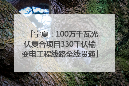 宁夏：100万千瓦光伏复合项目330千伏输变电工程线路全线贯通