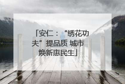 安仁：“绣花功夫”提品质 城市焕新惠民生