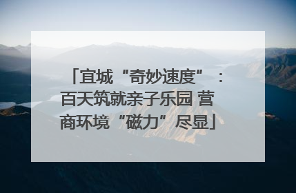 宜城“奇妙速度”：百天筑就亲子乐园 营商环境“磁力”尽显