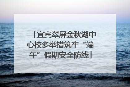 宜宾翠屏金秋湖中心校多举措筑牢“端午”假期安全防线