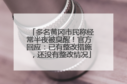 多名黄冈市民称经常半夜被臭醒！官方回应：已有整改措施，还没有整改情况