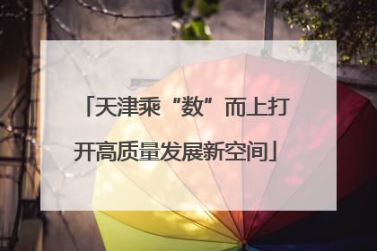 天津乘“数”而上打开高质量发展新空间